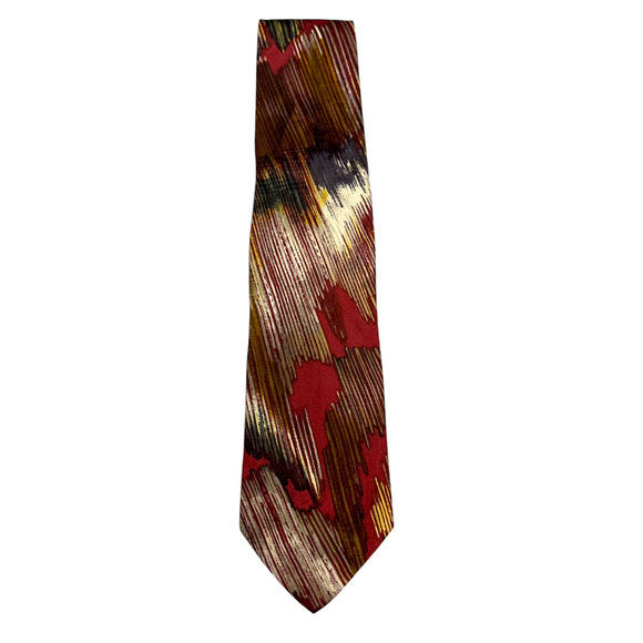 Mondo di Marco 100% Silk Dress Tie Made in Italy Bold Abstract Pattern 59" 3.75" - Picture 4 of 11